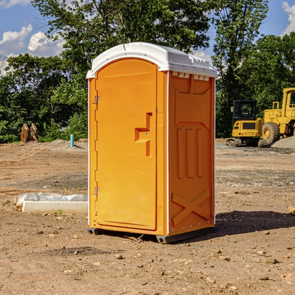 how often are the portable restrooms cleaned and serviced during a rental period in Desert Hills Arizona